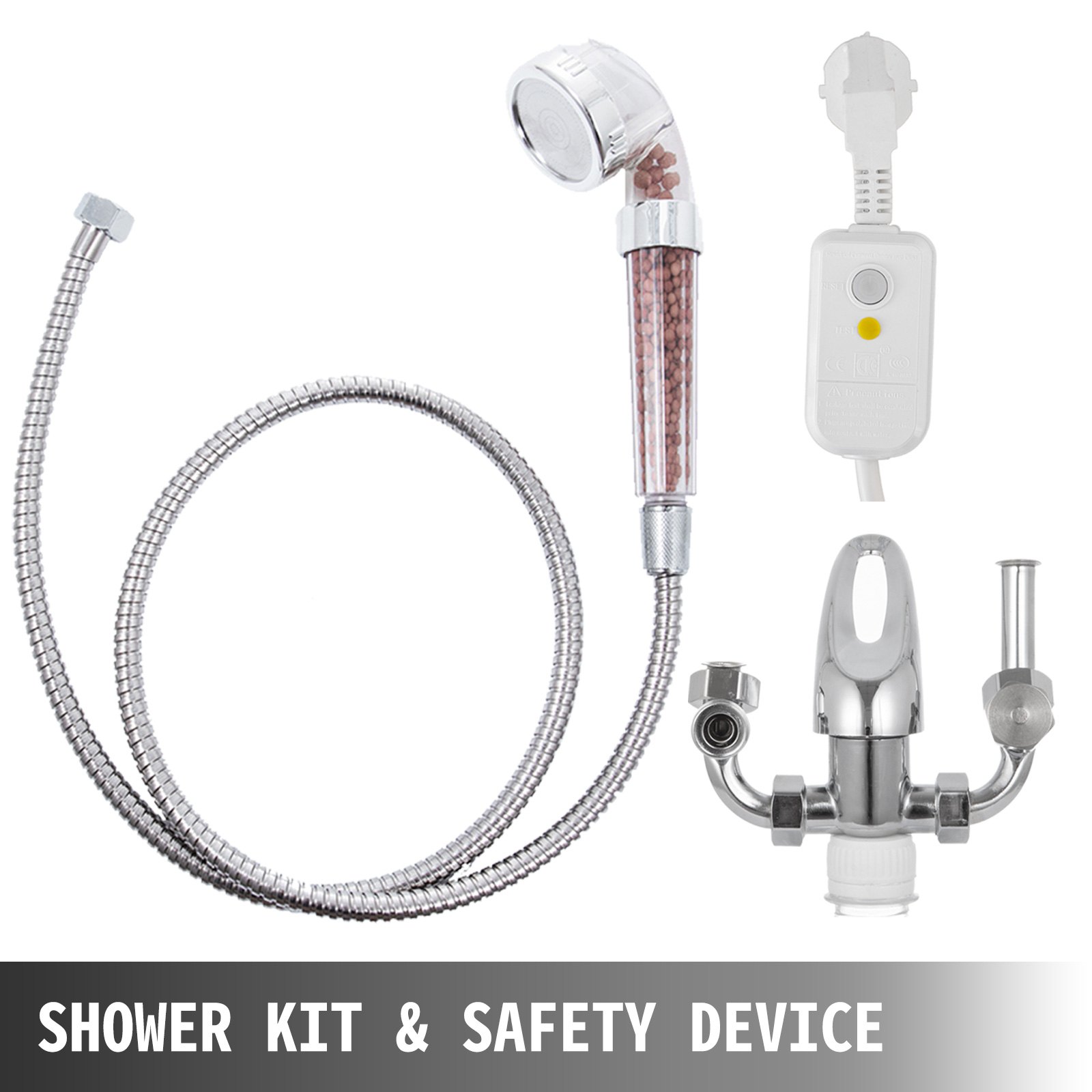 VEVOR Riscaldatore di Acqua Elettrico 1 kW / 2 kW Riscaldatore di Acqua Riscaldatore di Acqua con Serbatoio Elettrico Riscaldatore di Acqua Campo di Regolazione della Temperatura 30-75 ℃