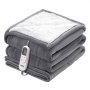 VEVOR Coperta Riscaldata, 130 x 160 cm, Morbida Flanella di Lana d'Agnello, Coperta con 9 Impostazioni di Tempo 6 Impostazioni di Calore, Coperta Calda Spegnimento Automatico Dopo 8 Ore Grigio