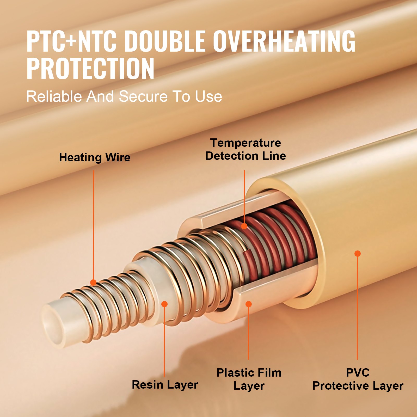 VEVOR Coperta Riscaldata, 130 x 200 cm, Morbida Flanella di Lana d'Agnello, Coperta con 9 Impostazioni di Tempo 6 Impostazioni di Calore, Coperta Calda Spegnimento Automatico Dopo 8 Ore Grigio