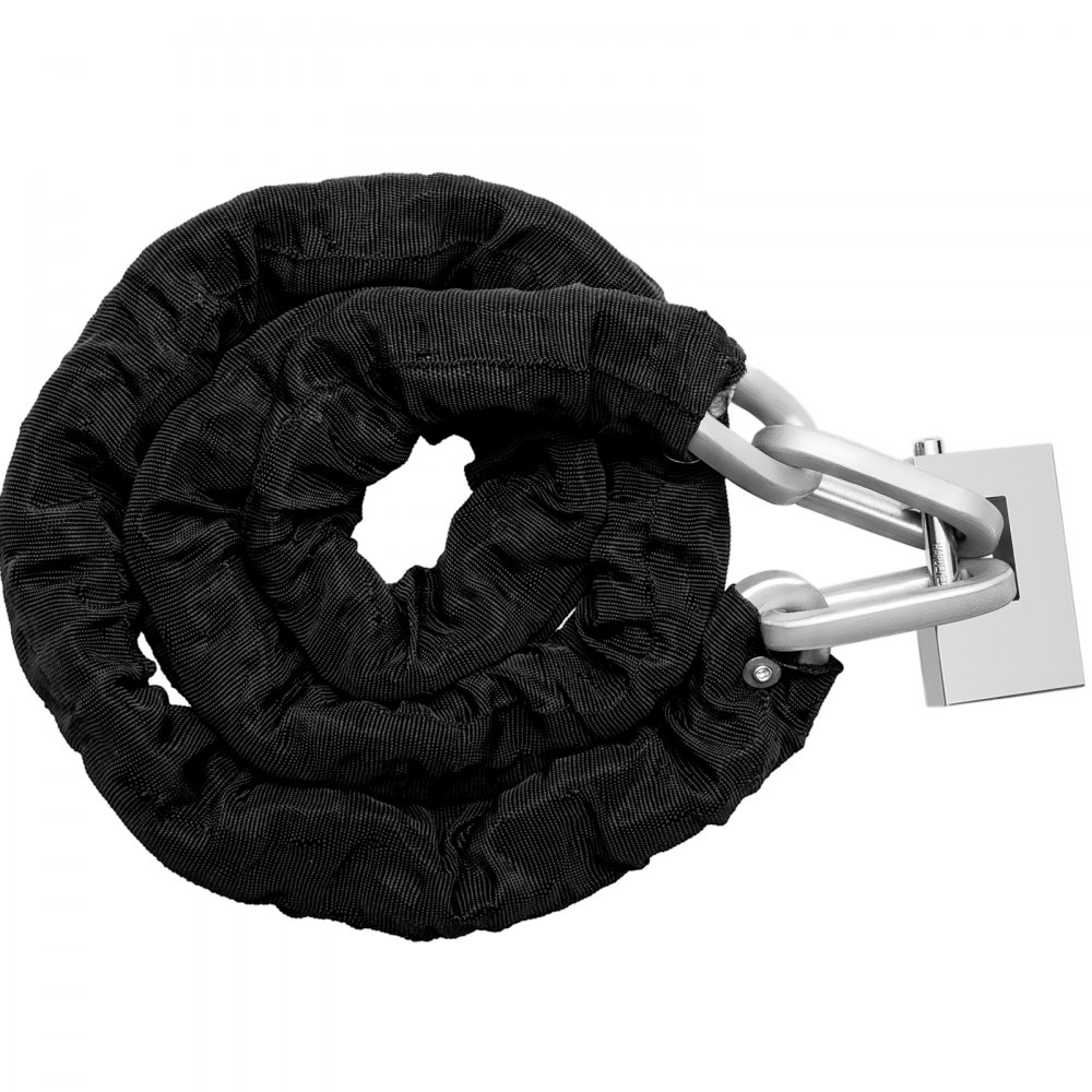 VEVOR Catena di sicurezza 200 x 1 cm Kit di catena e lucchetto per protezione materiale in acciaio Hadfield con Giacca Protettiva per Motocicli Auto