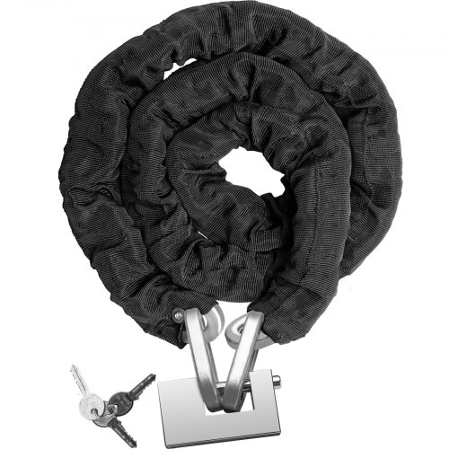 VEVOR Catena di sicurezza Materiale in acciaio Hadfield Kit di catena e lucchetto per Protezione 300 x 1 cm con Giacca Protettiva per Motocicli Auto