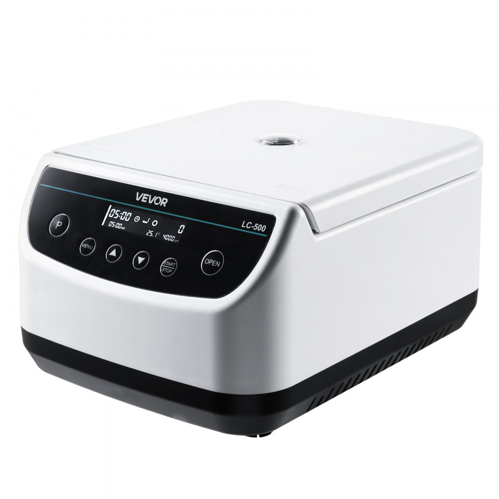 VEVOR Centrifuga da Laboratorio Elettrica 100-2100 xg RCF con Rotore per Provette da 2/5/10/15/50 ml, Velocità Regolabile da 500 a 4000 Giri/min, Bassa Rumorosità per Esperimenti di Laboratorio