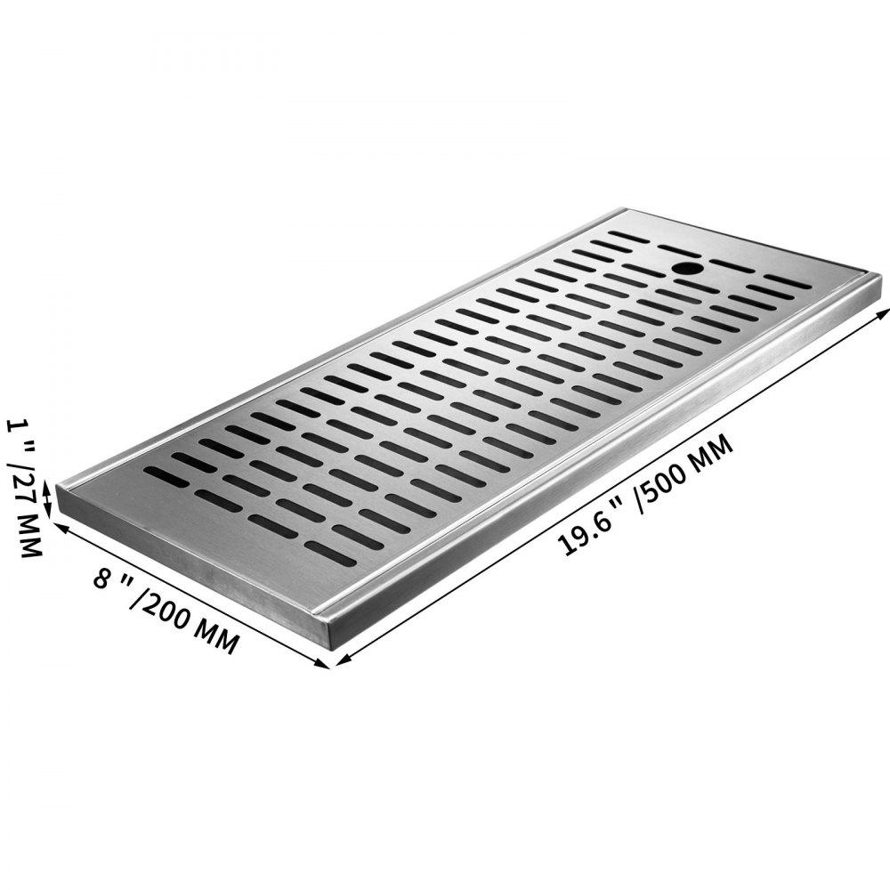 Vevor Vaschetta Scolapiatti Raccogligocce Vassoio Antigoccia 500 X 200 X 27 Mm
