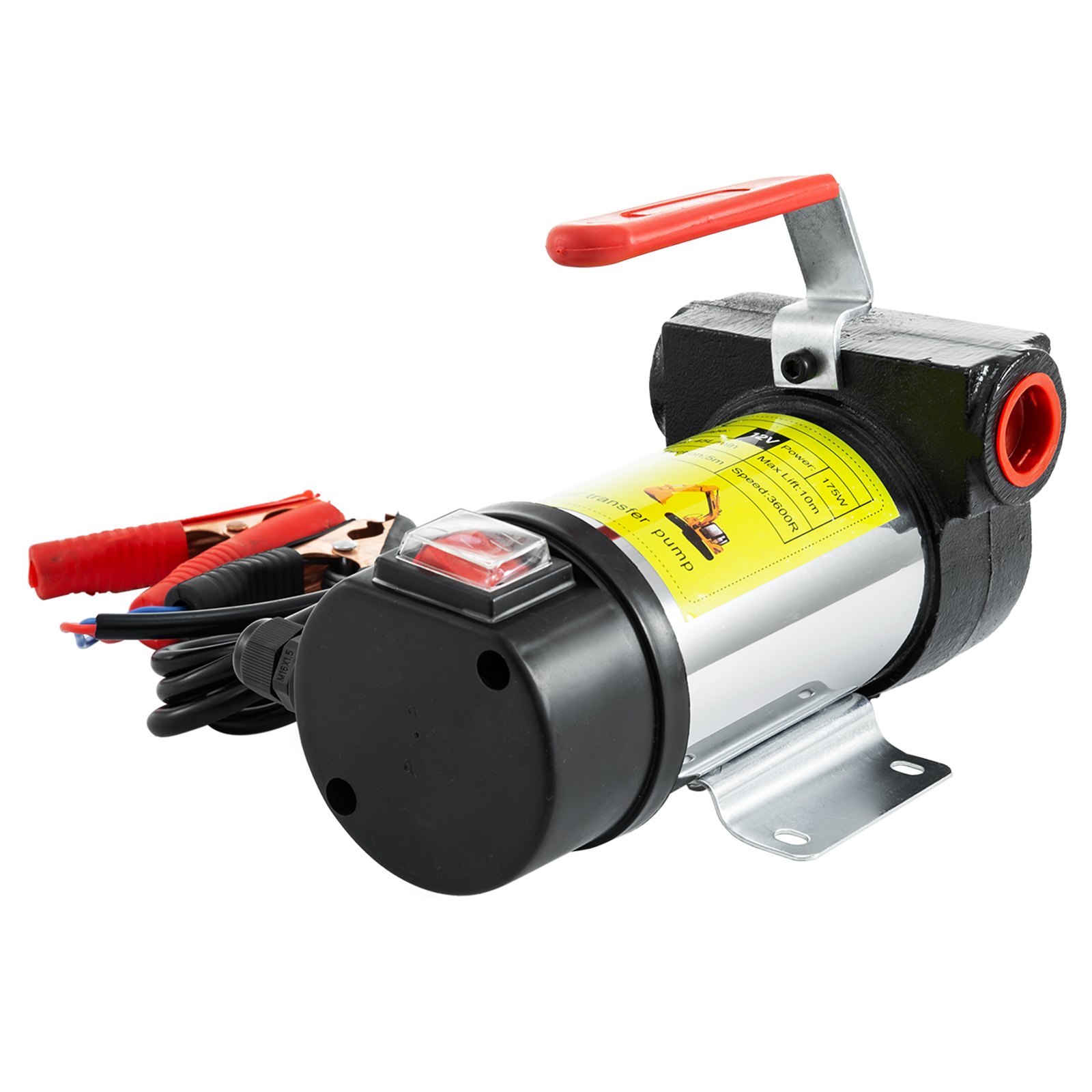 Dc 12v 40l / M Gasolio Pompa Di Trasferimento Tubo Flessibile 175w Self Stampa