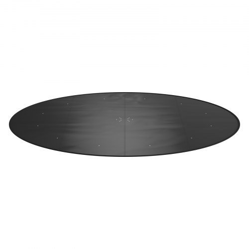 Copertura Solare Rotonda Per Piscina 3,7 M Con Telo Antivento E Picchetti - Accessori Per Piscine Fuori Terra, Nero