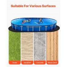 VEVOR Ovale Rivestimento per Piscine Fuori Terra Tessuto Geotessile 457 x 914 cm