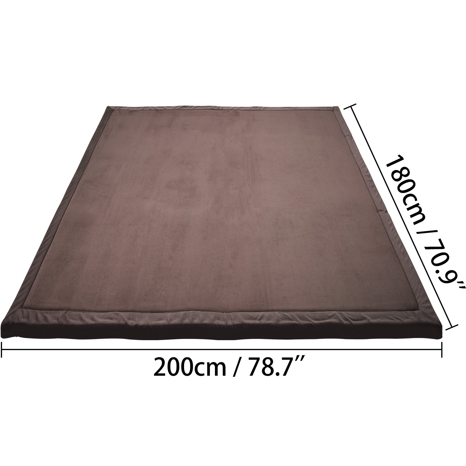 Tappeti Per Gattonare 200*180*2cm Tappetino Da Gioco Per Bambini Marrone