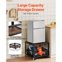 VEVOR Mini Frigo Supporto Frigo Organizer da Tavolo 90 kg Marrone Scuro