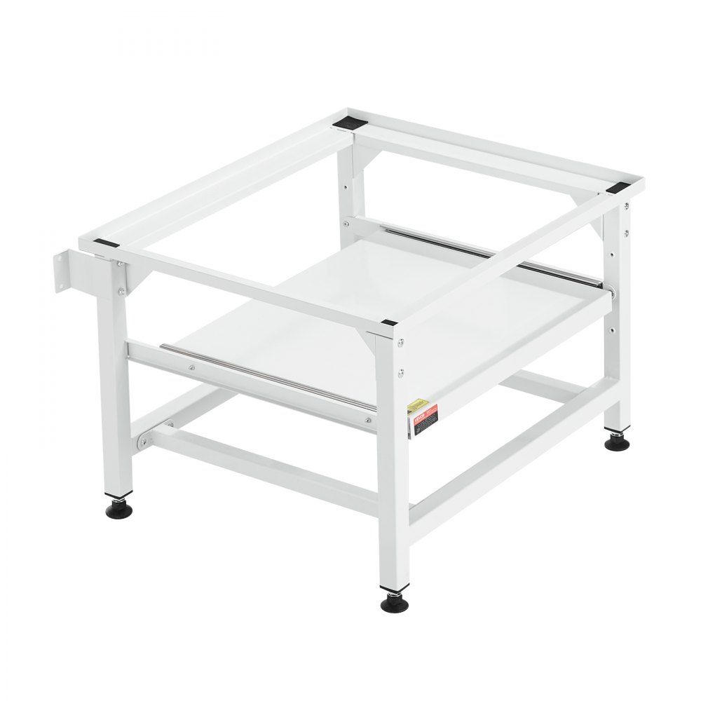 VEVOR Laundry Pedestal, 410 mm Height, Washer and Dryer Pedestals with Pull-out Tray, 318 kg Weight Load Capacity, Non-Slip Feet, Heavy-duty Steel Washing Machine Stand Universal Fit, White