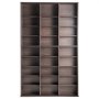 VEVOR Media Storage Cabinet, 9-Tier DVD Shelf for up to 756 CDs, Adjustable CD Shelves with 27 Compartments, Protects and Organizes Music, Film, Video Game or Memorabilia Collections, Espresso