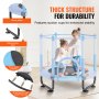 VEVOR Trampolino per Bambini 1545x1210 mm, Trampolino per Interni Esterni, Mini Trampolino Ricreativo per Bambini con Rete Sicurezza e Canestro Basket Giocattoli Bambini Trampolino per Bambini Blu