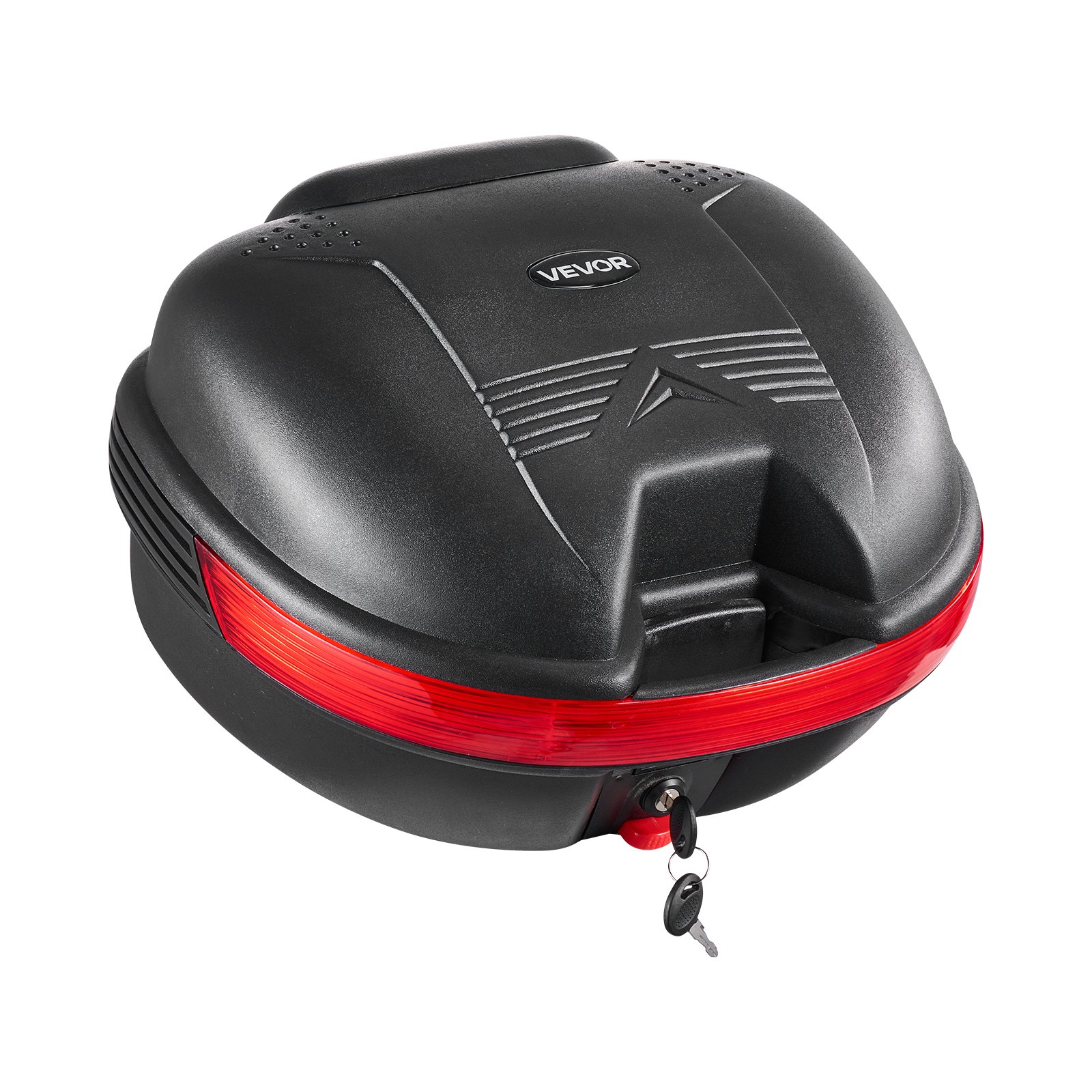 VEVOR Bauletto Posteriore per Moto Capacità 30L Universale Bauletto in PP Impermeabile IPX4, con Serratura di Sicurezza, Portapacchi Posteriori per Moto, Trasporto Bagagli Valigie, Viaggio Campeggio