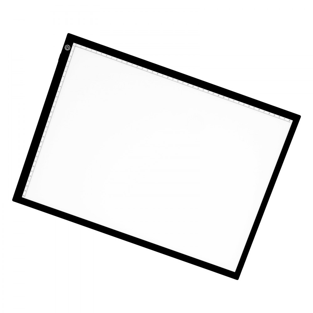 VEVOR Lavagna Luminosa a LED A3 Scatola Luminosa per Pittura con 3 Livelli di Luminosità Dimmerabile, Pannello Luminoso Alimentato Tramite USB per Tracciamento, con Diamanti, Animazione, Schizzi, Nero