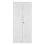 VEVOR Credenze Arredo Studio in Acciaio, con Serratura da 175 cm con 4 Ripiani Regolabili, 2 Ante Magnetiche, 2 Chiavi, 5 Ripiani per Riporre gli Attrezzi per Dispensa, Magazzino, Lavanderia, Bianco