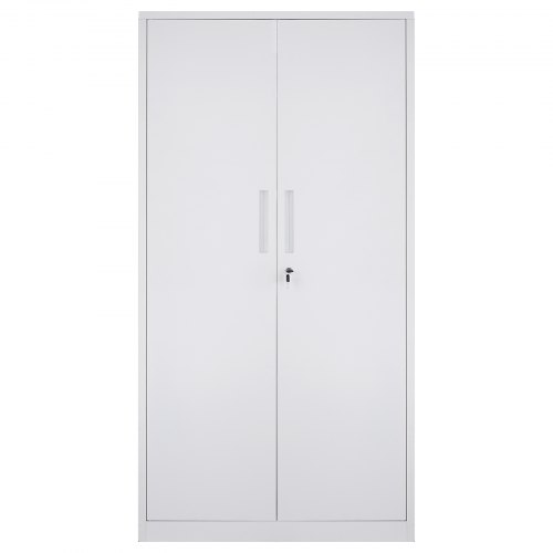 VEVOR Armadietto portaoggetti Armadietto portaoggetti in Acciaio con 2 Ante Magnetiche e 4 Ripiani Regolabili, Armadio 71'' Capacità di 200 libbre per Ripiano, per Ufficio, Casa, Garage, Nero