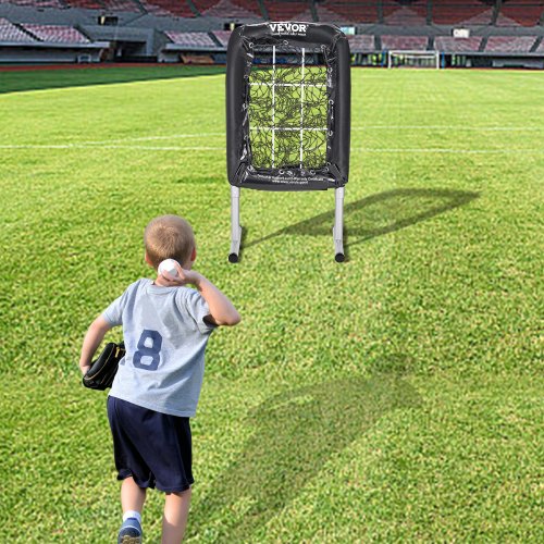 Rete da lancio a 9 fori, 9 fori, bersaglio da baseball con separatore al neon per tasche e palla da allenamento per praticare baseball e softball, 50,8 x 76,2 cm Rete da lancio a 9 fori, 9 fori, bersaglio da baseball con separatore al neon per tasche e palla da allenamento per praticare baseball e softball, 50,8 x 76,2 cm