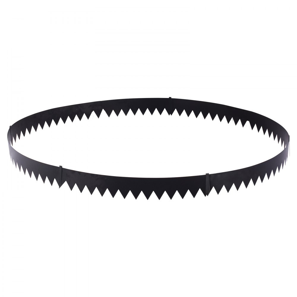 VEVOR Galvanized Steel Landscape Edging, 6-Pack 1016 x 203 mm Metal Edging for Landscaping with 6 Mounting Clips, Bendable Metal Garden Edge Border for Flower Bed, Yard Pathway, Black