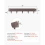 VEVOR Bordatura in Acciaio Metallo Antiruggine per Giardino, Bordatura Pieghevole per Prato Resistente, Facile da Installare, Divisorio Aiuole Cortile, Marrone 5 Pezzi 990 x 181 x 1,5 mm