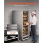 VEVOR Hot Box Food Warmer, Scaldavivande a 16 Ripiani con Vassoio per l'Acqua, Singola Porta Trasparente Ripiani Regolabili, Armadio Scaldavivande in Acciaio Inox, Ideale per Conservare Ristorante