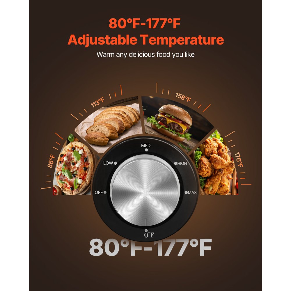 VEVOR Hot Box Food Warmer, Scaldavivande a 16 Ripiani con Vassoio per l'Acqua, Singola Porta e Ripiani Regolabili, Armadio Scaldavivande in Acciaio Inossidabile, Ideale per Conservare Ristorante