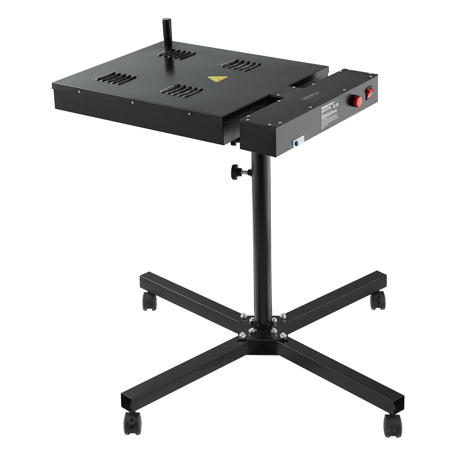 VEVOR Flash Dryer, 470 x 635 mm Flash dryer for screen printing, high-performance screen printing dryer with height-adjustable stand, 360° rotation, X-shaped base, steel T-shirt curing machine