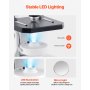 VEVOR Microscopio Monoculare, Kit Microscopio Composto con Ingrandimento Messa a Fuoco 15mm Corpo in Lega di Alluminio, Illuminazione a LED Supporto per Telefono, per Laboratorio, Scuola