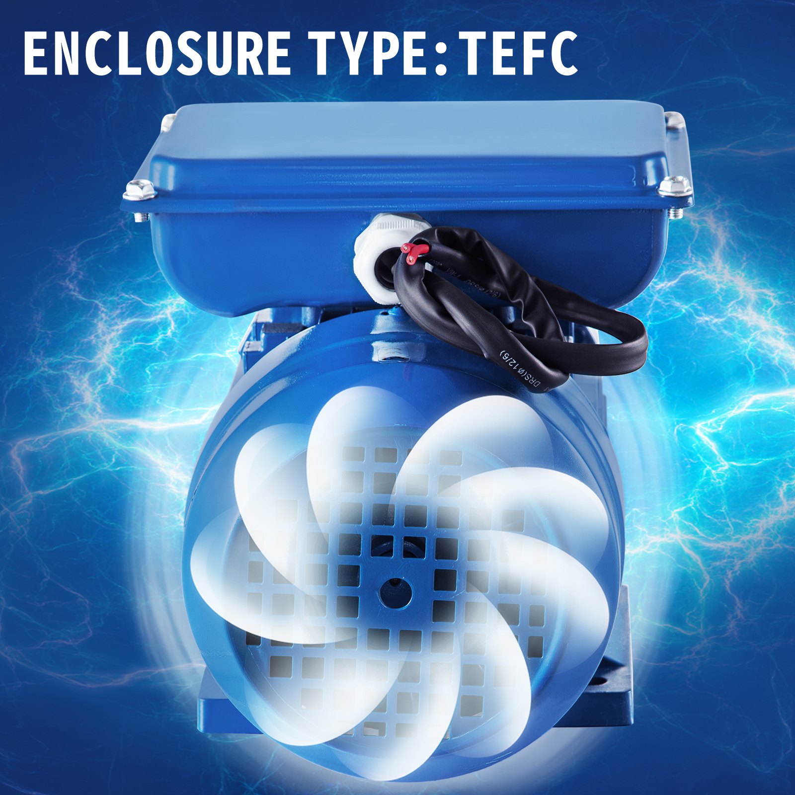 Vevor Motore Asincrono Monofase A 2 Poli 1,1 Kw Motore Elettrico 7a 2800rpm Ip44