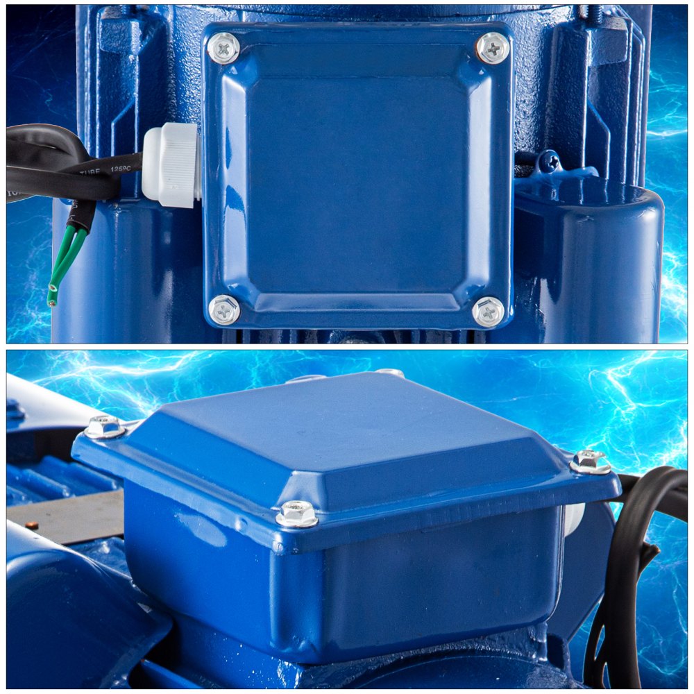 Vevor Motore Elettrico Asincrono Monofase A 4 Poli 3,7 Kw 22,6a B3 Orizzontale