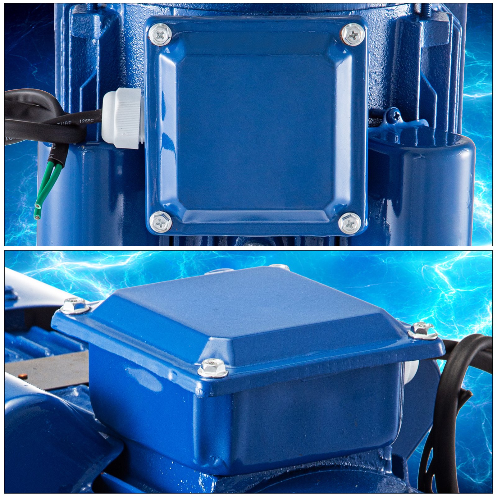 Vevor Motore Elettrico Asincrono Monofase A 4 Poli 3,7 Kw 22,6a B3 Orizzontale