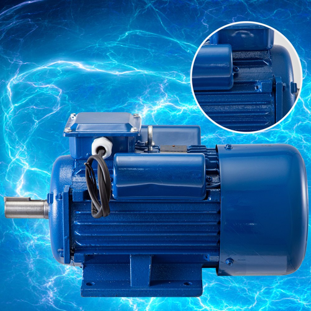 Vevor Motore Elettrico Asincrono Monofase A 4 Poli 3kw 4hp 1430rpm Reversibile