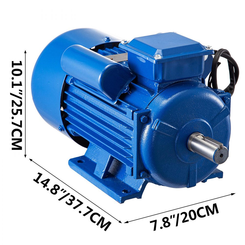 Vevor Motore Elettrico Asincrono Monofase A 4 Poli 3kw 4hp 1430rpm Reversibile