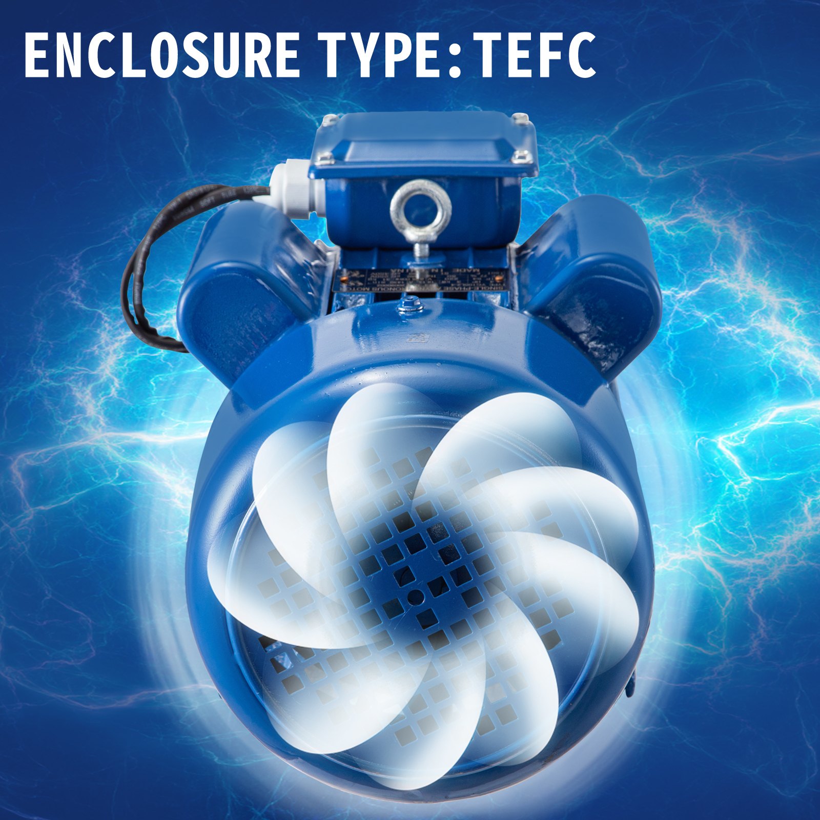 Vevor Motore Elettrico Asincrono Monofase A 4 Poli 3kw 4hp 1430rpm Reversibile