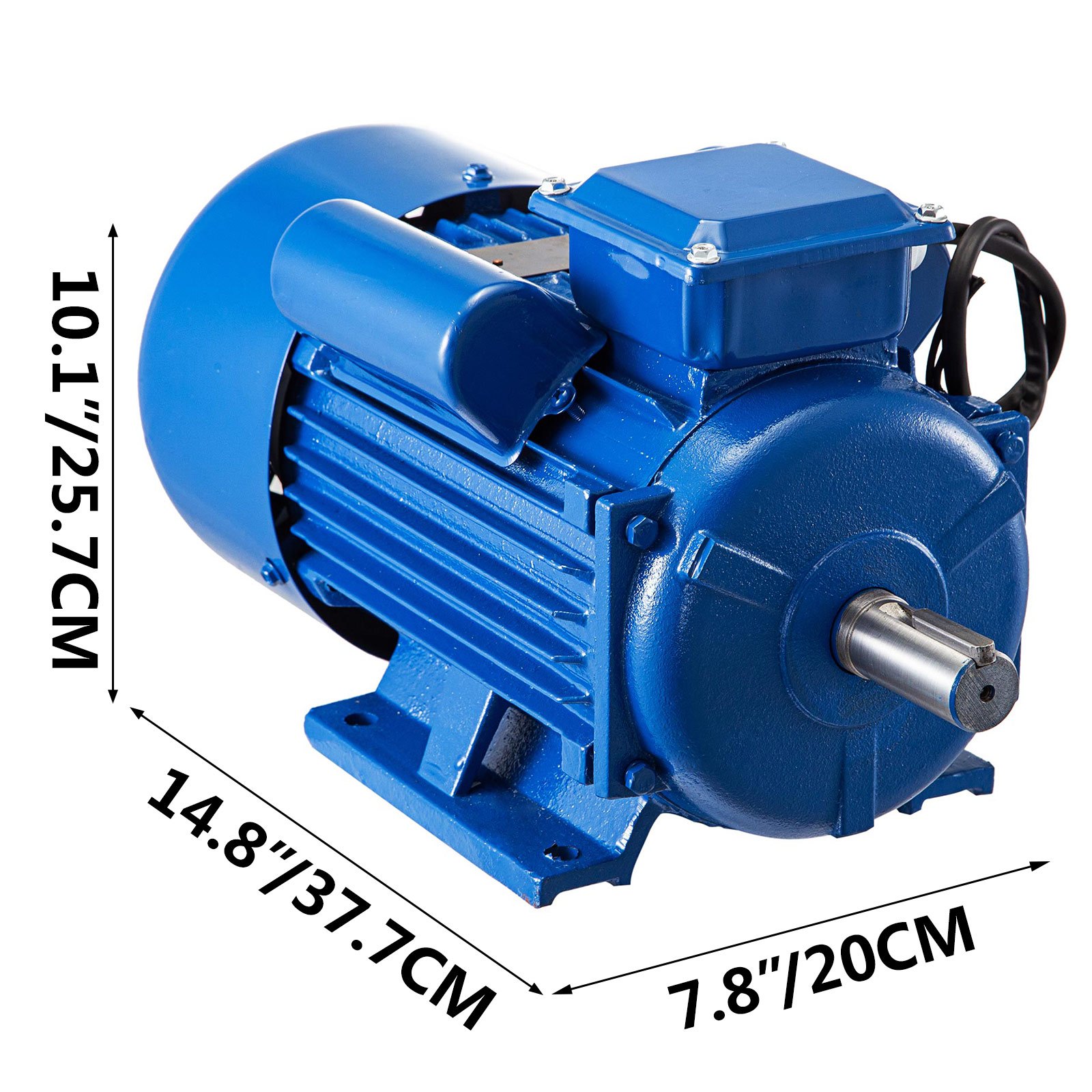 Vevor Motore Elettrico Asincrono Monofase A 4 Poli 3kw 4hp 1430rpm Reversibile