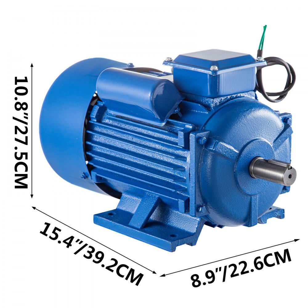 Vevor Motore Elettrico Asincrono Monofase A 4 Poli 4 Kw B3 1440rpm Ip54