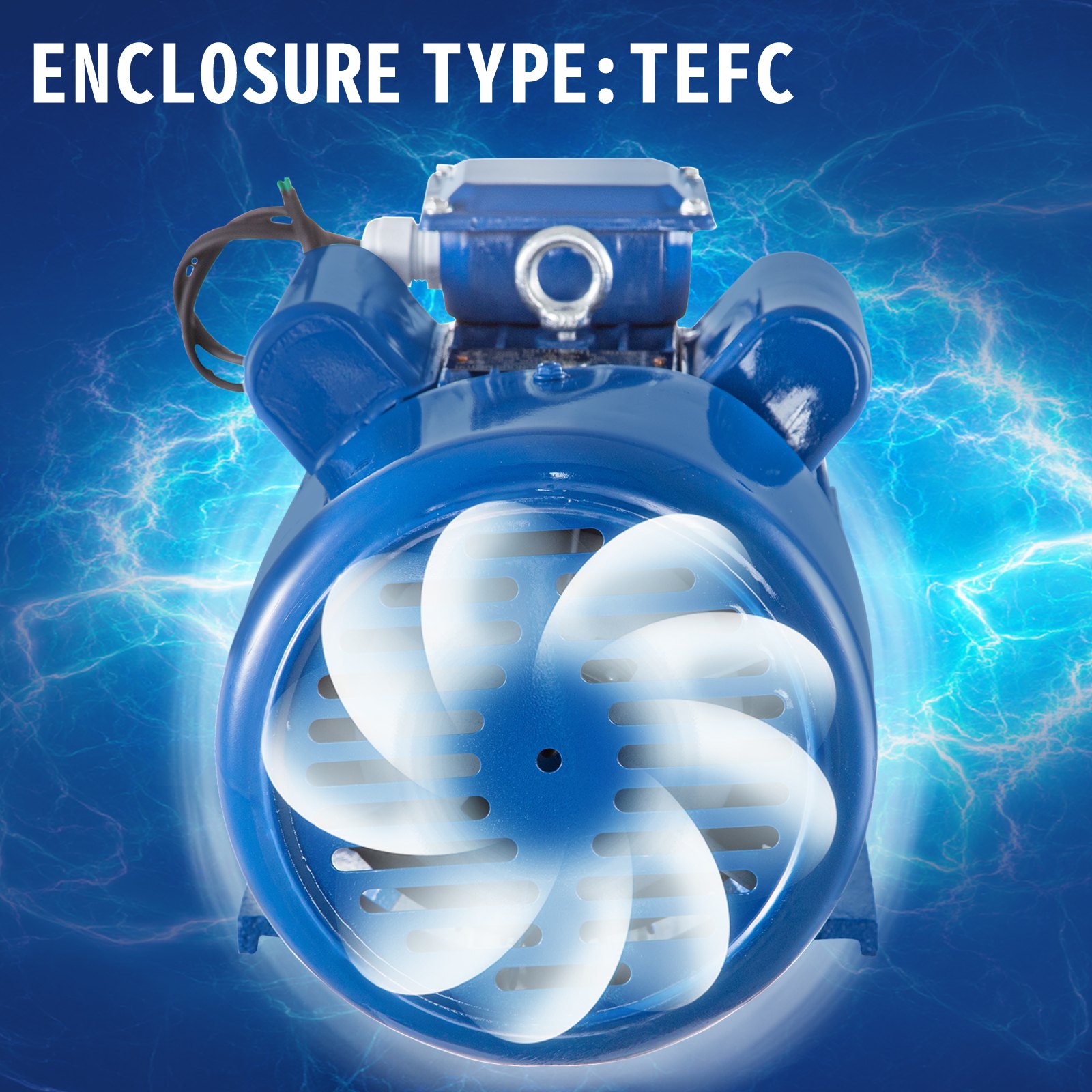 Vevor Motore Elettrico Asincrono Monofase A 4 Poli 4 Kw B3 1440rpm Ip54