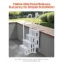 VEVOR Scaletta per Piscina Grigia 4 Gradini con 2 Corrimano Supporta 181,4 kg