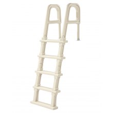 VEVOR Scala per Piscina con Corrimano Doppio a 5 Gradini Inclinata a 75° Scaletta per Piscina, Gradini Antiscivolo Resistenti, Capacità di Carico 136 kg per Piscine Interrate e Fuori Terra 121-137 cm