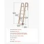 VEVOR Scala per Piscina, Capacità Carico 136 kg Scala Inclinata a 5 Gradini con Doppio Corrimano, Gradino Antiscivolo Resistente, per Piscine Interrate e Fuori Terra di Qualsiasi Superficie del Ponte