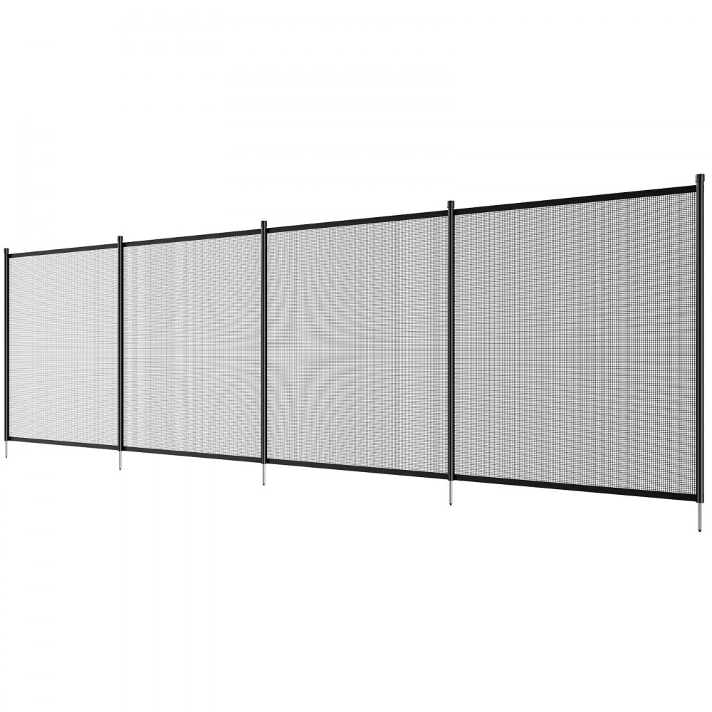 VEVOR Recinzione per Piscina, Recinzione per Piscina per Piscine Interrate, 1,21×14,63 m, Recinzione per Piscina di Sicurezza per Bambini Rimovibile, Recinzione per Piscina di Facile Installazione Fai da
