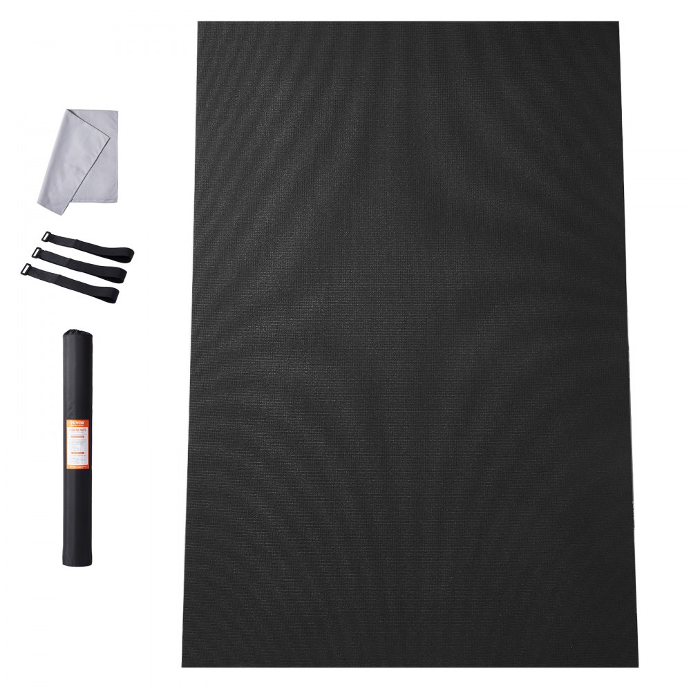 VEVOR Training Mat, Non-Slip, High-Density Premium Yoga Mat, Training Yoga Mat for Men and Women, Fitness and Exercise Mat with Bag and Carrying Strap, for All Types of Home Yoga, Pilates and Floor Training (1.8 x 1.2 m)