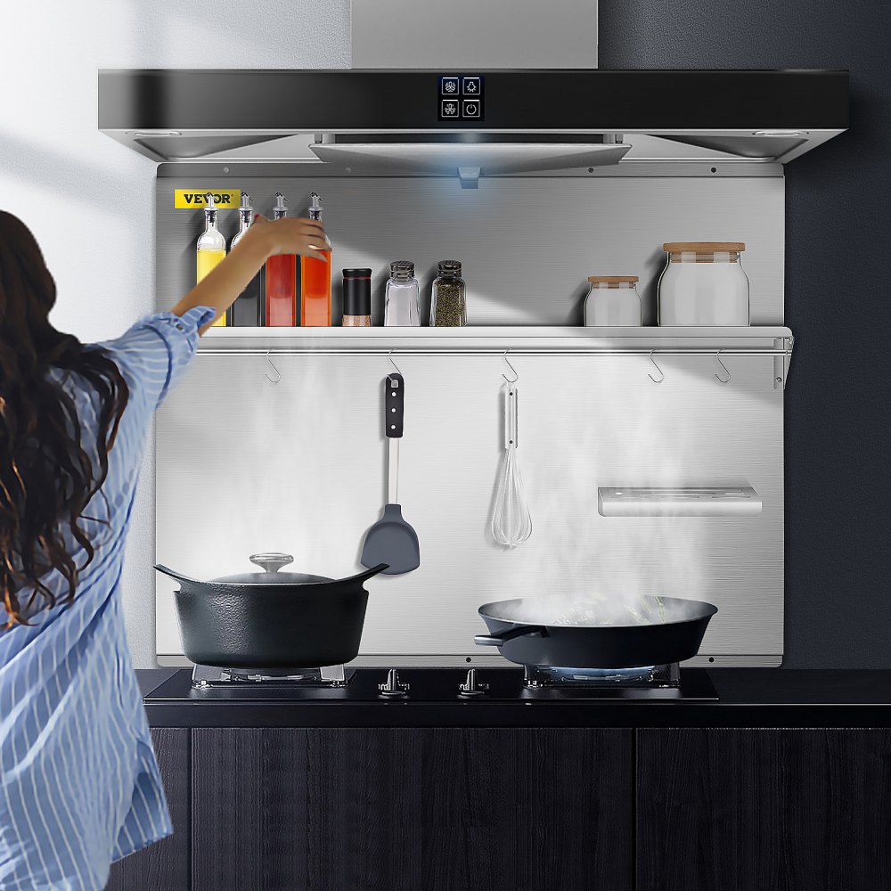 Vevor Cappa A Prova Di Splash 36 X 30,7 Pollici Cucina In Acciaio Inossidabile