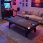 VEVOR Gioco di Air Hockey da Tavolo 2,2 m con Luce a LED con Segnapunti per Sala Giochi, Arcade di Hockey ad Aria per Feste, Set di Accessori, Gambe a Forma di H, Sistema di Punteggio Elettronico