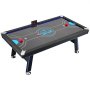 VEVOR Gioco di Air Hockey da Tavolo 2,2 m con Luce a LED con Segnapunti per Sala Giochi, Arcade di Hockey ad Aria per Feste, Set di Accessori, Gambe a Forma di H, Sistema di Punteggio Elettronico