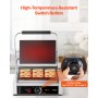 VEVOR Griglia Elettrico per Panini 2200W, Piastra per Panini con Piastra Smaltata Piatta da 34,2x23,5 cm, Piastra per Sandwich in Acciaio Inox, Maniglia Controllo della Temperatura