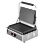 VEVOR Griglia Elettrico per Panini 2200W, Piastra per Panini con Piastra Smaltata Piatta da 34,2x23,5 cm, Piastra per Sandwich in Acciaio Inox, Maniglia Controllo della Temperatura