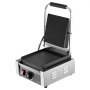 VEVOR Commercial Panini Grill, 1800W Electric Sandwich Panini Maker, Stainless Steel Sandwichs Press Grill with Handle and Temp Control, 22x23 cm Flat Enamel Plate, for Hamburger Steak Bacon