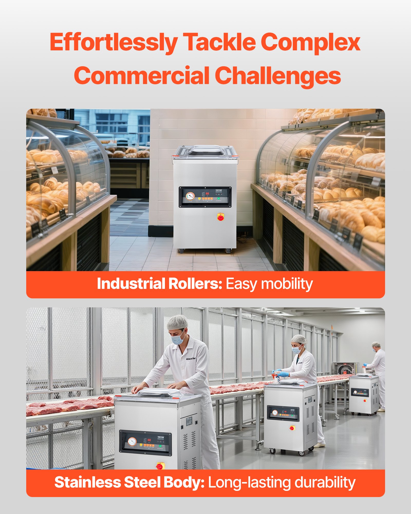 Confezionatrice Sottovuoto Automatica per Alimenti Extra Profonda 220V DZ-400/2E