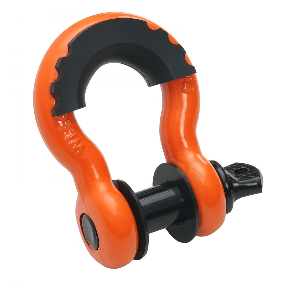 VEVOR Heavy Duty Tow Strap Recovery Kit 76.2 mm x 6.1 m (MBS-16329 kg) Tree Saver Winch Strap, Triple Reinforced Loop & Protective Sleeves & Storage Bag, 19 mm D-Ring Shackles, for Truck Jeep SUV ATV