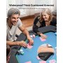 VEVOR Tavolo da Poker Pieghevole, Tavolo per Gioco di Società 8 Giocatori Forma Ottagonale 1220 mm con Sponde Imbottite Portabicchieri, Gambe in Feltro Metallo per Feste Gioco di Carte