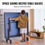 VEVOR Tavolo da Ping Pong Pieghevole in MDF per Interni, Tavolo da Ping Pong Portatile, con Rete a Morsetto Rapido e Ruote Bloccabili, Gioco da Ping Pong, Montaggio Facile, Piani del Tavolo da 25 mm